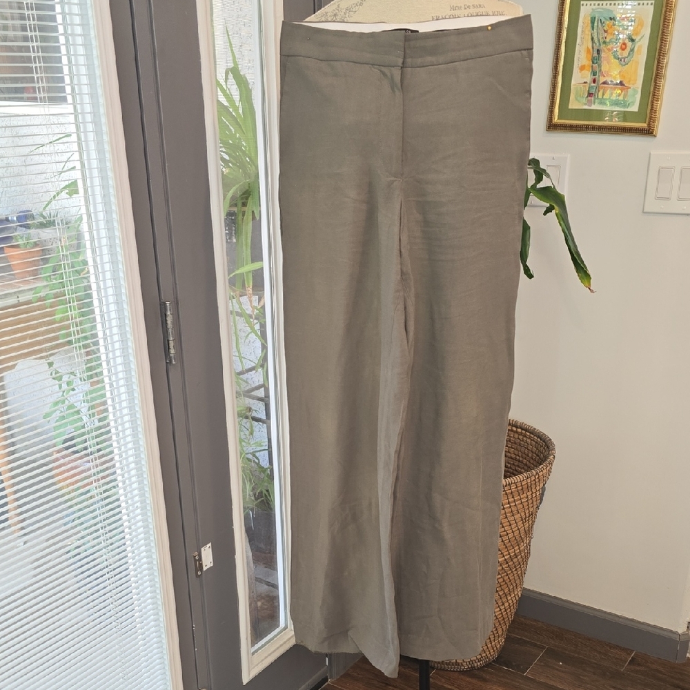 Ann Taylor Olive Green Wide Leg Pants